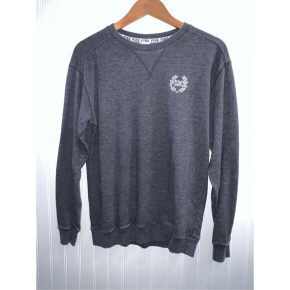 PINK Victoria’s Secret Gray Long Sleeve Sweatshirt - Picture 1 of 10
